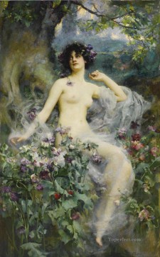Nude Painting - SONGS OF THE MORNING Henrietta Rae Classical Nude